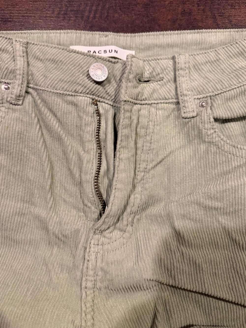 PacSun Women's Green Corduroy Mom Shorts